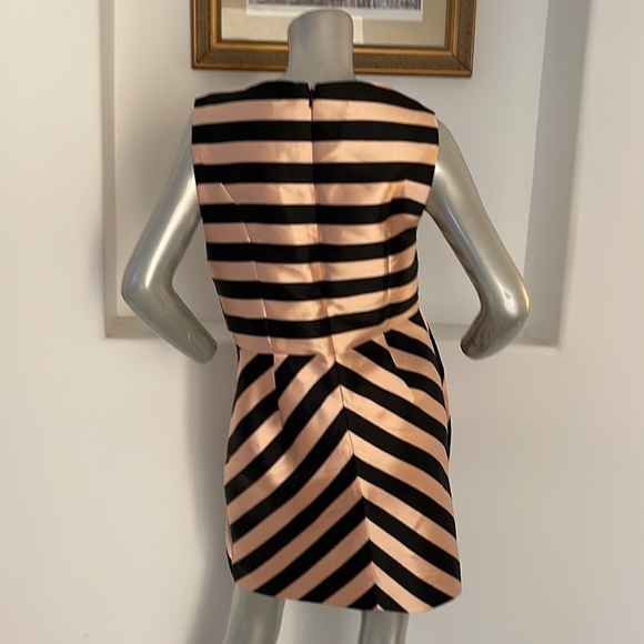 TOPSHOP Stripe Wrap Structured Mini Dress Size 10 - Picture 15 of 15